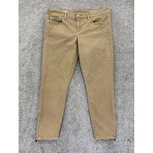 Gap Jeans Women's 32 Tan‎ Always Skinny Mid Rise Ankle Zip Celestial Taupe Wash